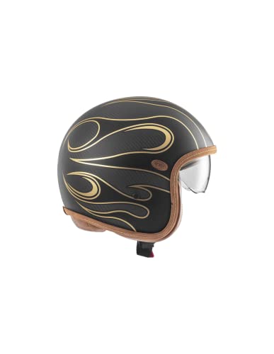 Premier Offener Helm Vintage,Platinum ED. Carbon FR Gold Chromed BM,L
