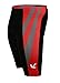 Men's Sublimation Print Gel 3-D Padded Cycling Biking Short (Large, Red)