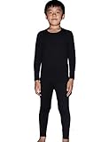 Boys’ Stretch Thermal Underwear Sets Fleece Lined Ultra Soft Long Johns Top & Bottom