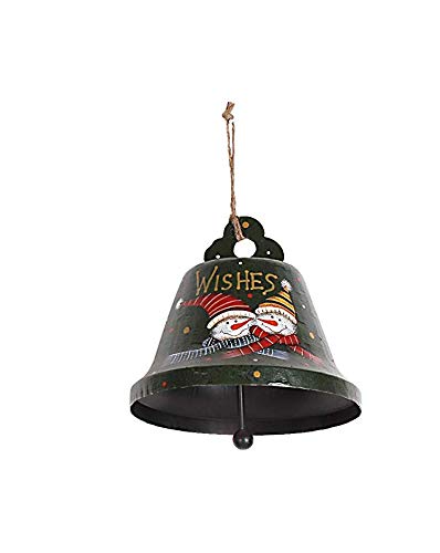 Attraction Design Christmas Tree Ornaments Holiday Decorations Hand Painted Snowman Metal Bell Ornaments (Wishes) - Thumbnail 2
