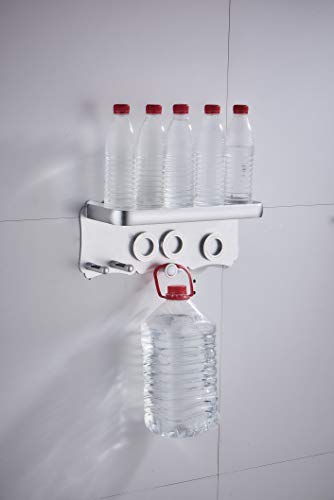 Magik Magnetic Supersonic Hair Dryer Accessories Metal Wall Mount Holder Hanger for Dyson and Other Hair Dryers Bathroom Toothbrush Makeup Cosmetic Shelf Rack Caddy Storage Organizer (Large, Silver)