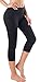 Neonysweets Womens Sports Yoga Pants Capris Active Workout Leggings Out Pockets