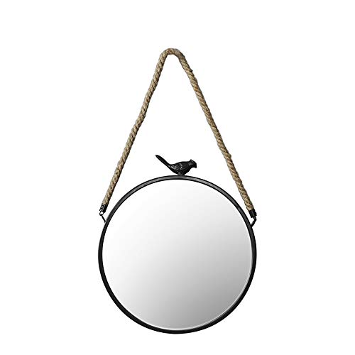 Mirror Vintage Old Metal Hanging, 40cm/50cm Living Room Porch Cafe Decoration Vanity ZDDAB