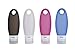 Vumos Large Leak Proof Travel Bottles. Set of 4-3.3 oz TSA Approved Refillable Squeezable Silicone Bottles with Clear EVA Toiletry Case - Mixed