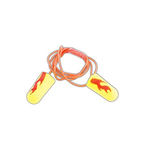 3M 10080529110357 311-1252 E-A-Soft Yellow Neon Blasts Disposable Corded Earplugs, OSFA, Blue, One Size Fits All (Pack of 200)