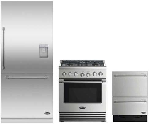 Amazon Com Dcs 3 Piece Stainless Steel Kitchen Package With