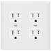 Enerlites 8822-W Duplex Receptacle Outlet Wall Plate, Standard Size 2-Gang, Polycarbonate Thermoplastic, White