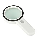 Magnifier ,LED Hand-held 20X Magnifying Glass with 12 Bright LED Lights,4.1 Inches portable Size Illuminated Ergonomic Reading Magnifier for Books, Newspapers, Maps, Coins, Jewellery, Hobbies & Crafts
