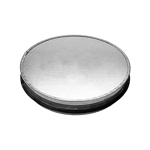 Vent Systems 150 mm / 6" Inch Round Galvanized Steel Pipe Cap with Rubber Seal Gasket - Vent Cover/Metal Plug for Ducting/Duct Cover - Indoor and Outdoor Duct End Cover for Dryer Vent, HVAC Pipes