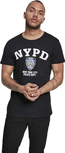 Men's NYPD Logo Tee T-Shirt, White, XS