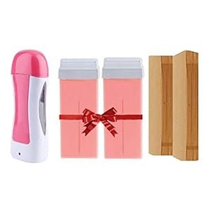 Revolution Roll On Wax Heater Wax Warmer Heating Machine with Roll On Wax Refill Cartridge and Wax Strips for Painless…