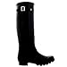 POLAR Womens Original Tall Gloss Winter Waterproof Wellie Rain Wellington Boot - Black - US 10