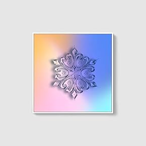 Framed Canvas Wall Art for Living Room, Bedroom Snowflake Theme Canvas Prints for Home Decoration Ready to Hang - 16x16 inches