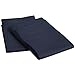 Superior 1000 Thread Count 100% Egyptian Cotton, Single Ply, Standard 2-Piece Pillowcase Set, Solid, Navy Blue