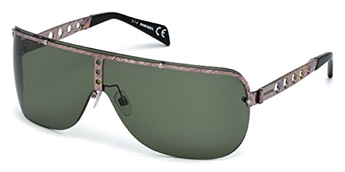 Diesel DL0126/S 08N Ruthenium Brown Aviator Sunglasses