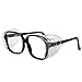 Auony Safety Glasses Side Shields,2 Pairs Slip On Clear Side Shields for Safety Glasses-Fits Medium to Large Eyeglasses