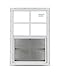 Shed Window 14 X 21 White J-Channel Mount Safety Glass