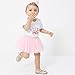 WGOODTECK Newborn Infant Baby Girls Super Soft Glitter Sparkle Tulle Tutu Skirt(0-12M,Pink)