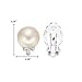 EleQueen Silve-tone AAA Button Cream Freshwater Cultured Pearl Clip On Stud Earrings 10 mm