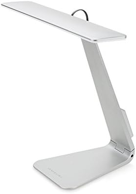 LED Desk Lamp with USB Charging Port,Stylish Metal Table Lamps， Rechargeable  Table Lamps，Adjustable Lighting for Reading, Touch Control, JiFengCheng (Silver)