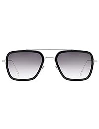 SOJOS Retro Aviator Square Gafas de sol para Hombres Mujeres Gafas Clásicas Aleación Marco Gradiente Lente plana Héroe