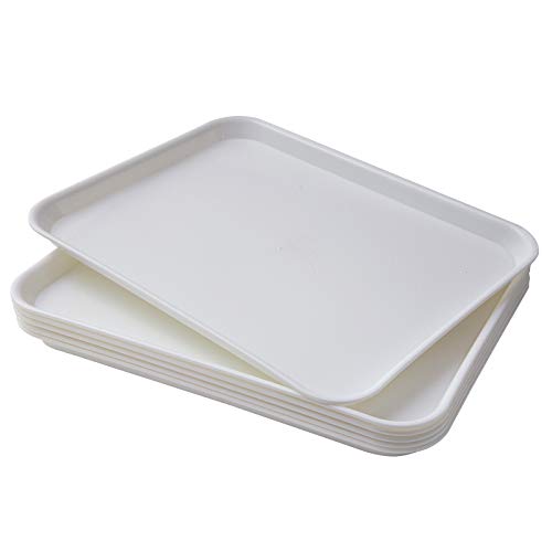 Eslite Rectangular Plastic Serving Trays,Fast Food Serving Cafeteria