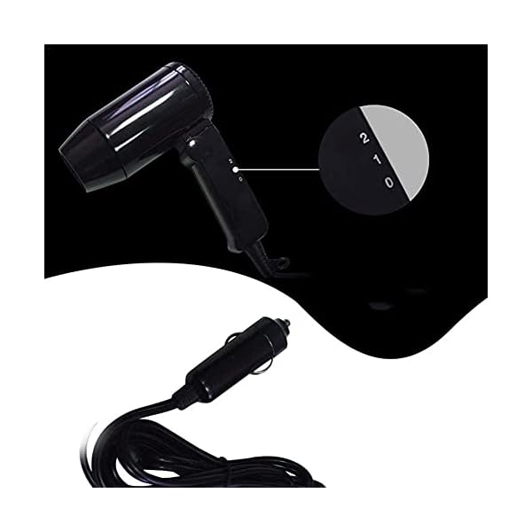 Hair Dryer 12V,Folding Handle Car Hair Dryer,Portable Car styling Hair Dryer,Compact Travel Camping Hair Dryer
