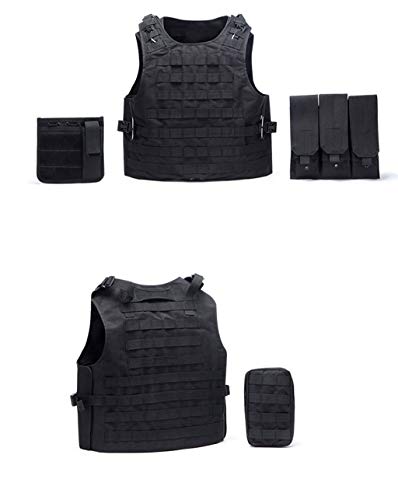 Jipemtra Tactical MOLLE Vest Adjustable Combat Training Military Mesh Police Vest Detachable Airsoft Paintball Vest Assault Swat Vest for Outdoor Hunting Army Fans CS Game Field Ope (Tan#2)