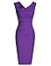 MUXXN Women's Cut Out Neck Ruched Waist Purple Bridesmaid Dress (XL Purple)