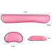 Poualss Memory Foam Set Keyboard and Mouse Wrist Pad Rest,Cushion Support for Office,Gaming,Computer,Laptop and Mac,Pain Relief& Easy Typing (Rose Pink)