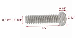 FixtureDisplays® 5-40 X 1/2" Stainless Pan Head