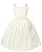 Sweet Kids Baby Girls' Sleeveless Rolled Flower Waistband Flower Girl Dress
