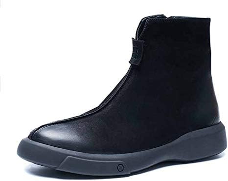 Ruiqity Leather High Top Shoes Chelsea Boots Mens Riding Boots