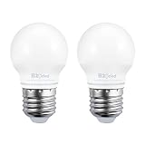 B2ocled LED Light Bulb,3W（25 Watt Equivalent） A15 Lamp Warm White 2700K Non-Dimmable, E26/E27 Base for Home Lighting Decorative, CRI90+, 240-Lumen, 2-Pack