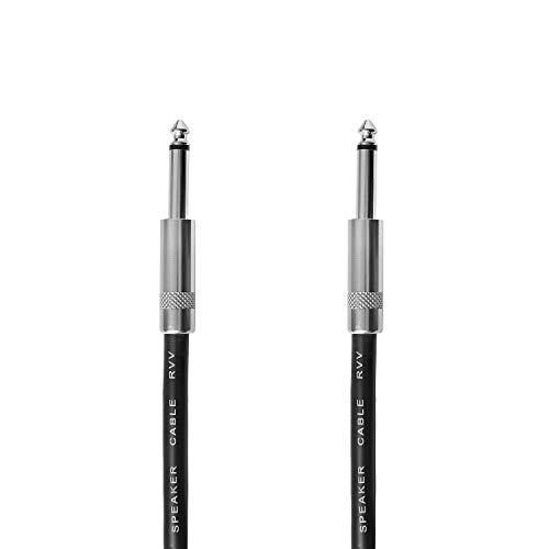 Yoico 2Pcs 25 Feet Professional 1/4" to 1/4" Speaker Cables, Pair 25 ft 12 Gauge 1/4 Male Inch Audio Amplifier Connection Heavy Duty Cord Wire - Thumbnail 2