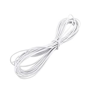10 meter sterk elastisch bungee-touw, schokkoord, stretchkoord, om zelf sieraden te maken (wit)