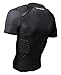 EliteTek Padded Compression Shirt - CPS14 - Youth and Adult Sizes (Black, Youth L)