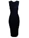 Tom's Ware Women's Classic Slim Fit Sleeveless Midi Dress TWCWD051-BLACK-L