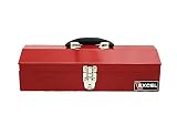 Excel TB102-Red 16-Inch Portable Steel Tool Box, Red