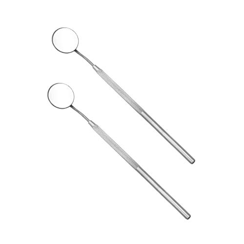 2PCS Makeup Mirror for Eyelash Extensions Supplies Detachable Mini Mirrors Stainless Steel Beauty Lash Extensions Tools for Observing Small Details or Dental Inspection Mouth Mirror by EMEDA
