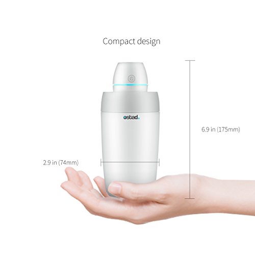 Portable Cool Mist Personal Humidifiers USB Powered Whisper Quiet Ultrasonic Water Bottle Humidifier Travel Air Humidifier Mini Vaporizer for Sinus Allergy Relief in your Office Home Hotel Car