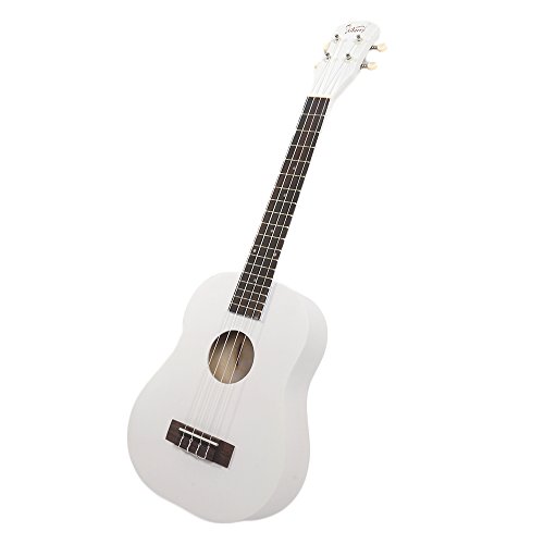 Soogo 26" Pure Color Rosewood Fingerboard Basswood Tenor Ukulele Bag (White)