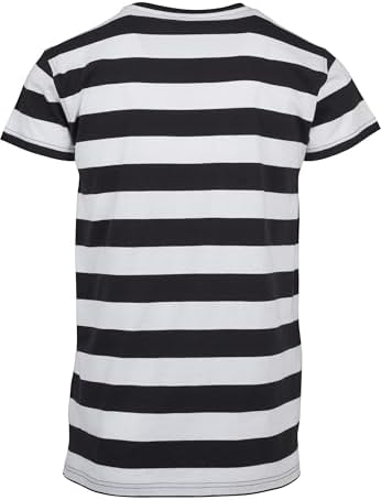 Herren Block Stripe Tee T-Shirt, Blk/Wht, Medium (Herstellergröße: M)