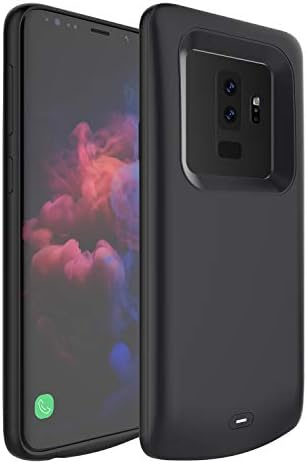 Galaxy S9 Plus Battery Case,External 5200mAh Portable Backup Charger Pack with Soft TPU and Full Edge Protection Type C Extended Power Bank Charging Case for Samsung Galaxy S9 Plus(Not for S9) (Black)
