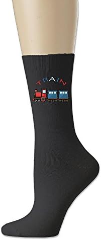 Black Train Geek Comfort Crew Cotton Socks For Mens Size One Size