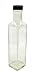 Clear Glass Quadra Bottles, 250ml (8.5 Fl Oz) - Pack of 6