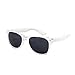 SHADERZ Sunglasses Classic Clear Frame Horn Rimmed Eyewear Classic Retro 80's (Black, 54)