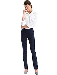 BodiLove Pantalón de vestir de rendimiento de pierna recta para dama