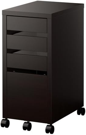 Ikea Micke Schubladenelement Mit Drop File Aufbewahrung Schwarzbraun 35 X 75 Cm Amazon De Kuche Haushalt