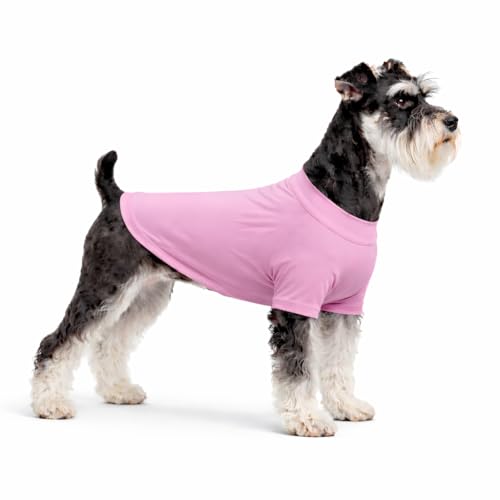 LoveLongLong Spring Summer Cooling Dog T-Shirt with UV Protection and Moisture-Wicking Fabric Blank Color Pink S — image 1